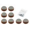 Prime-Line 1 in. Round Caramel Plastic Color Self Stick or Screw On, Floor Bumpers 8 Pack MP75726 - alternate 3